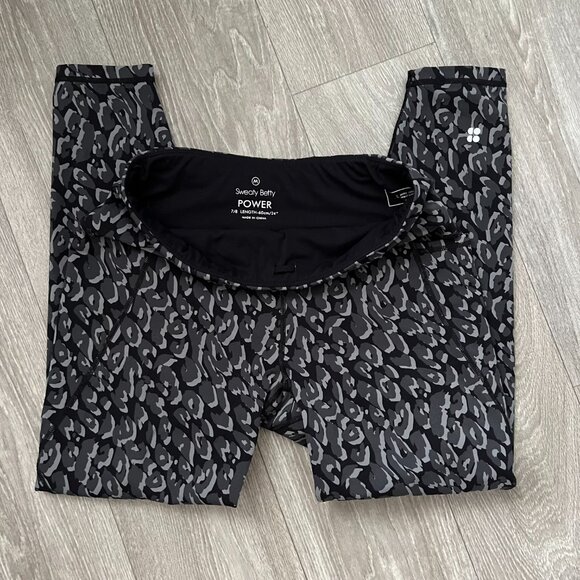 Sweaty Betty Leopard Power 7/8 Workout Leggings - Picture 2 of 6